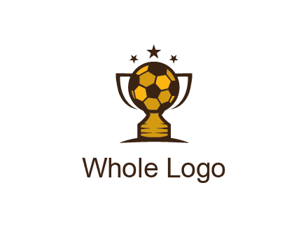 football cup with wings and stars