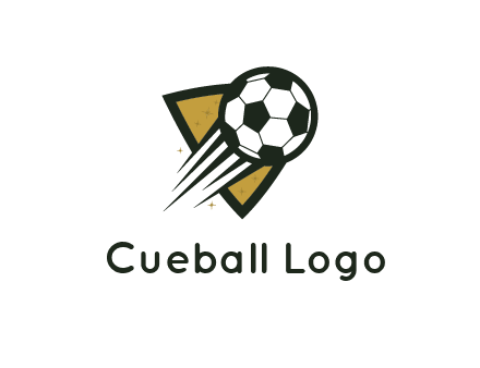 shield behind football with lines