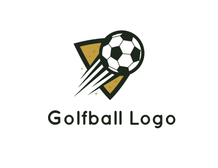 shield behind football with lines
