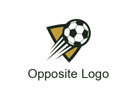 shield behind football with lines