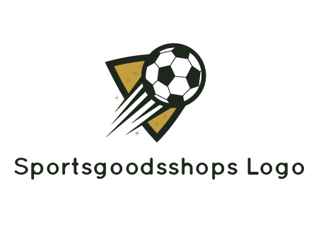 shield behind football with lines