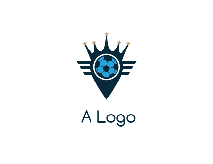 football crown with lines