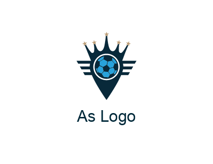 football crown with lines