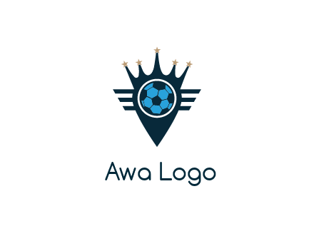 football crown with lines