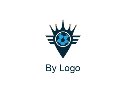 football crown with lines