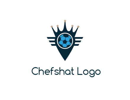 football crown with lines