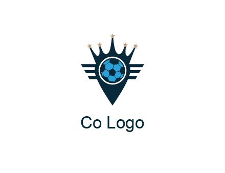 football crown with lines