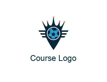 football crown with lines