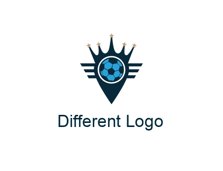 football crown with lines