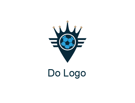 football crown with lines