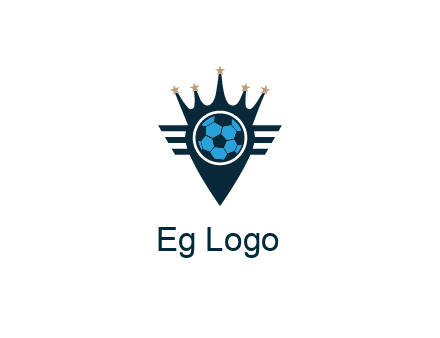 football crown with lines