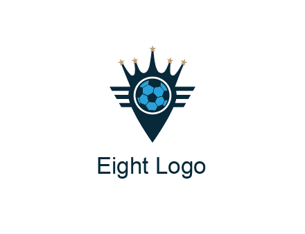 football crown with lines