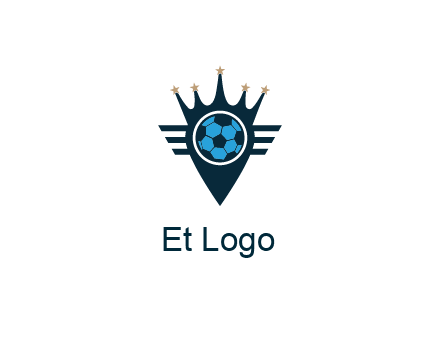 football crown with lines