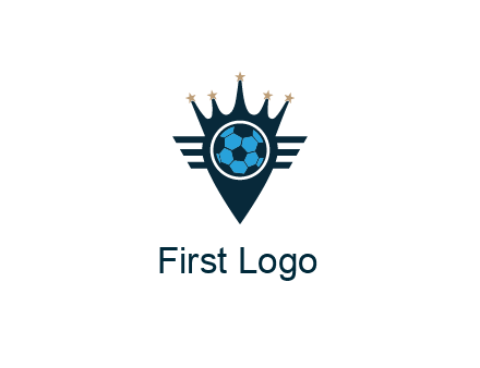 football crown with lines