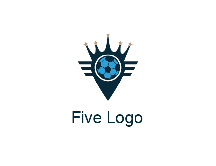 football crown with lines