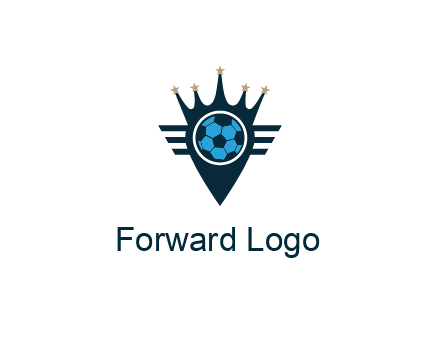 football crown with lines