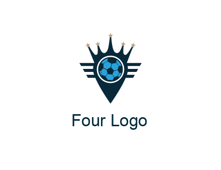 football crown with lines