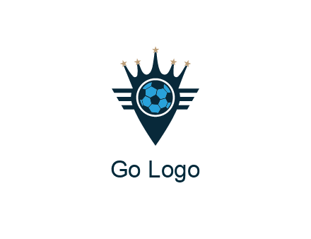 football crown with lines