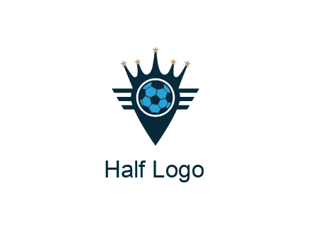 football crown with lines