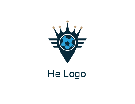 football crown with lines