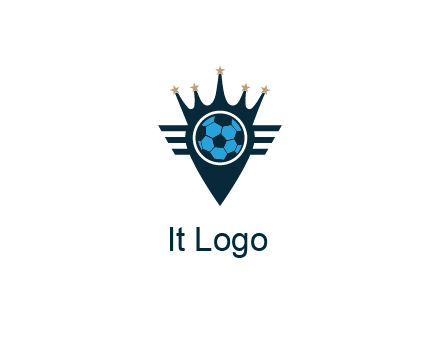 football crown with lines
