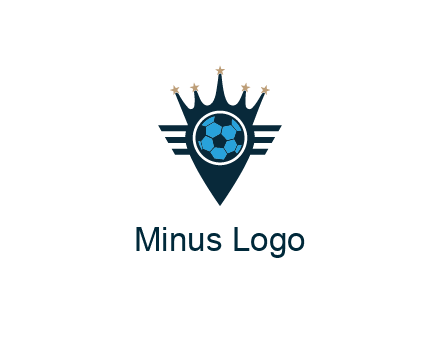 football crown with lines
