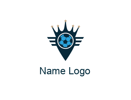 football crown with lines