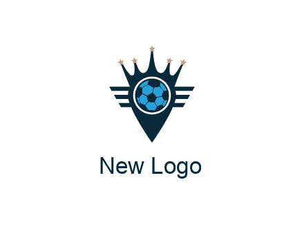 football crown with lines