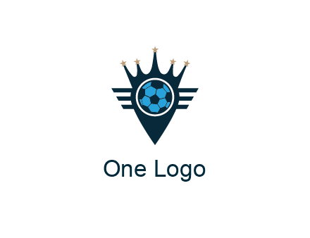 football crown with lines