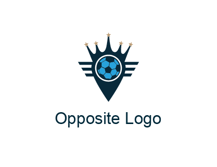 football crown with lines