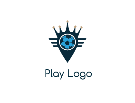 football crown with lines
