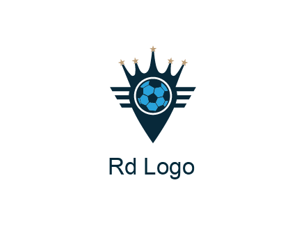 football crown with lines
