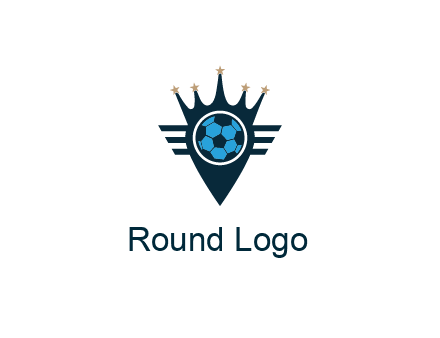 football crown with lines