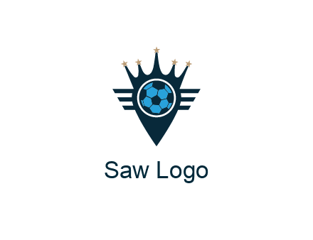 football crown with lines