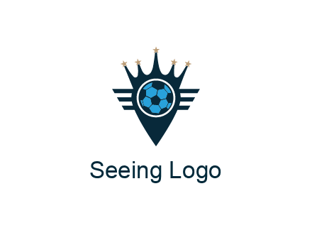 football crown with lines