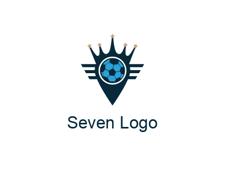 football crown with lines