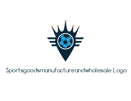 football crown with lines