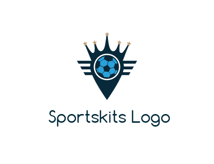 football crown with lines