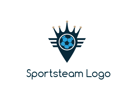 football crown with lines