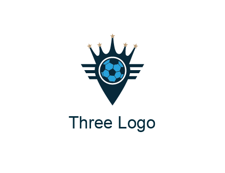 football crown with lines