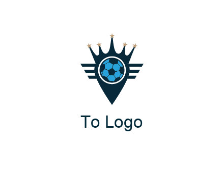 football crown with lines