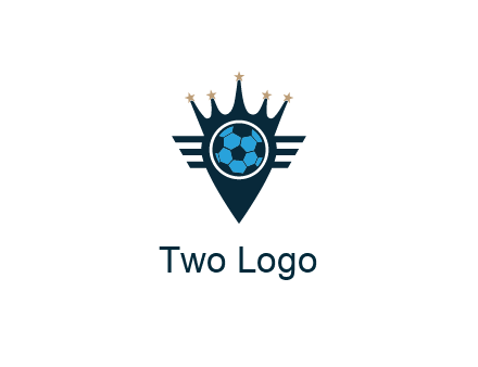 football crown with lines