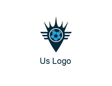 football crown with lines