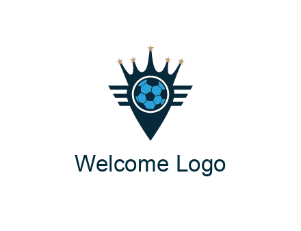 football crown with lines
