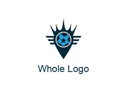 football crown with lines