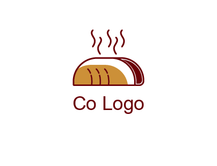 line art taco with steam