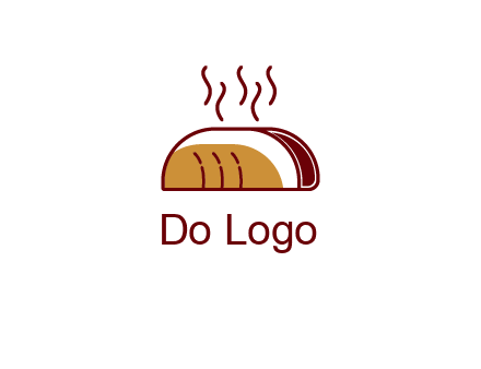 line art taco with steam