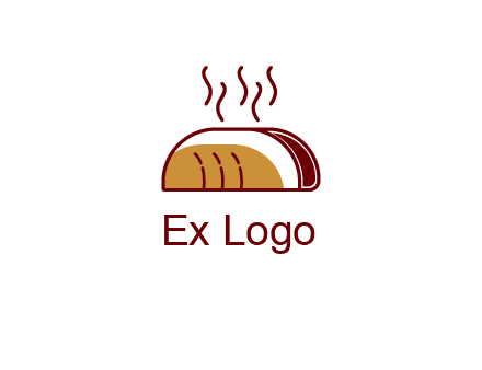 line art taco with steam