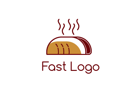 line art taco with steam