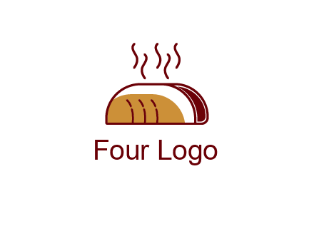line art taco with steam